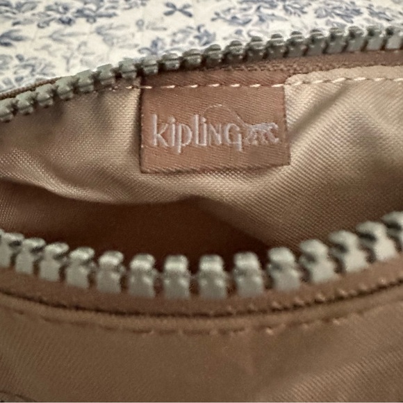 Kipling Keiko Metallic Triple Zip Crossbody Mini Bag - Hazelnut - Picture 8 of 10